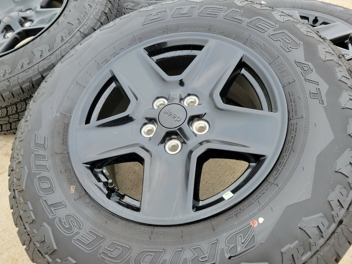 17" Jeep Gladiator BLACK OEM wheels rims 9235 tires Wrangler 2022 2023 2024 NEW