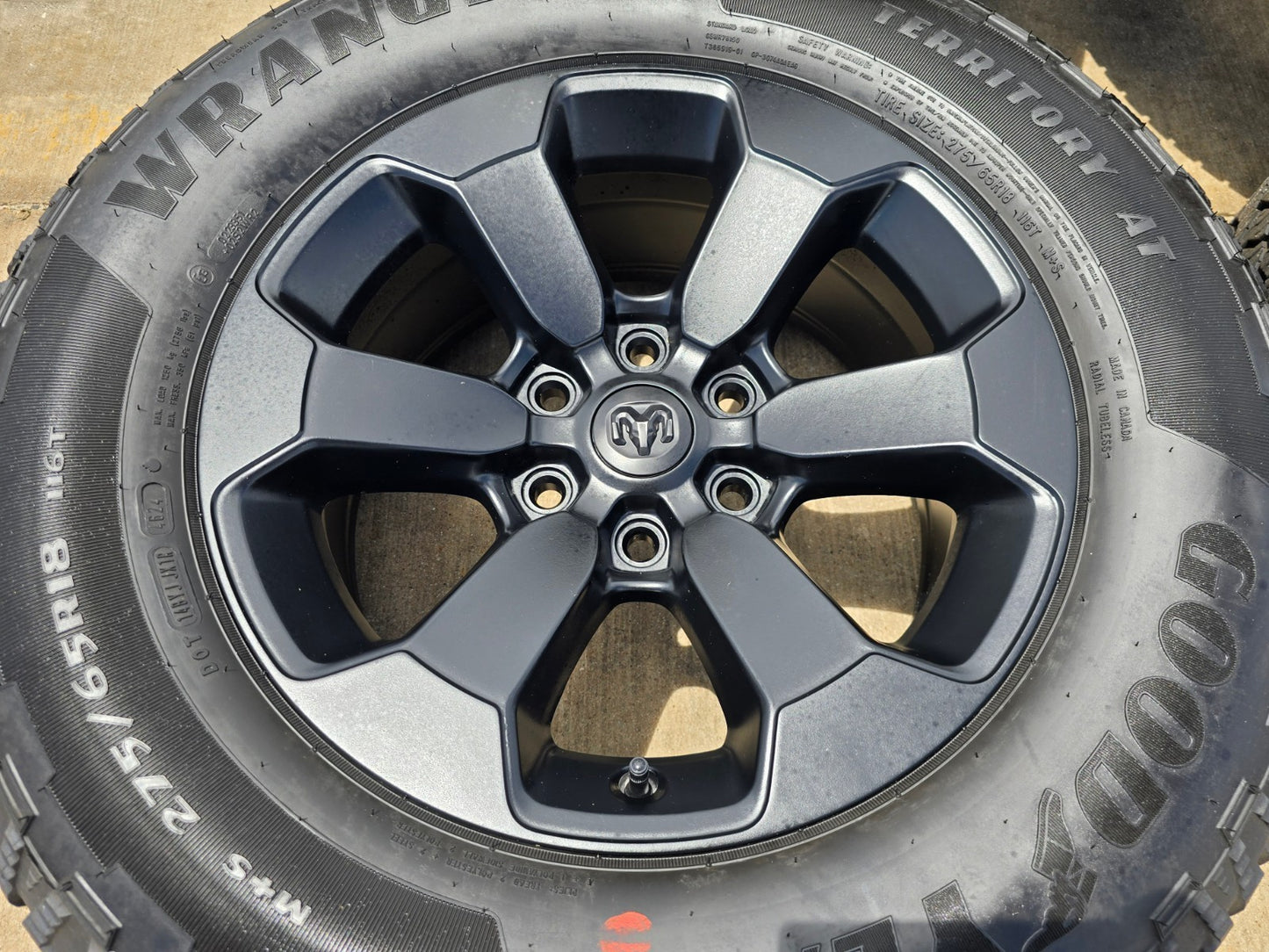 18" Dodge Ram 1500 Rebel Black OEM wheels rims 2671 tires 2023 2024 2025 NEW