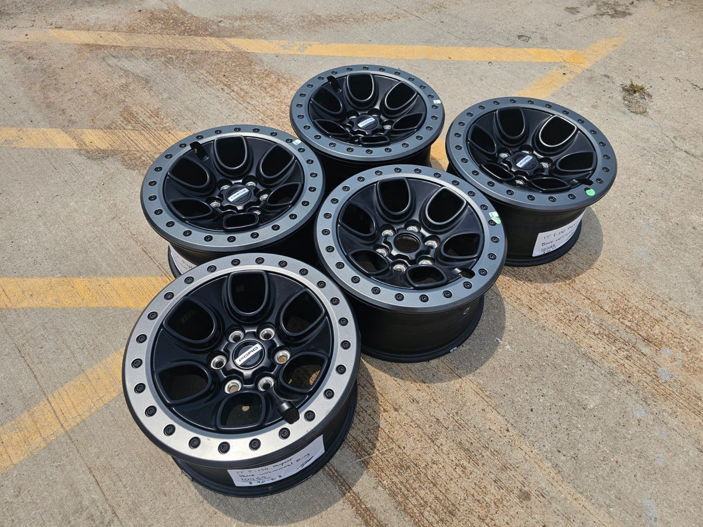 (5) 17" Ford F-150 Raptor OEM BEADLOCK rims wheels 10459 95210 NEW