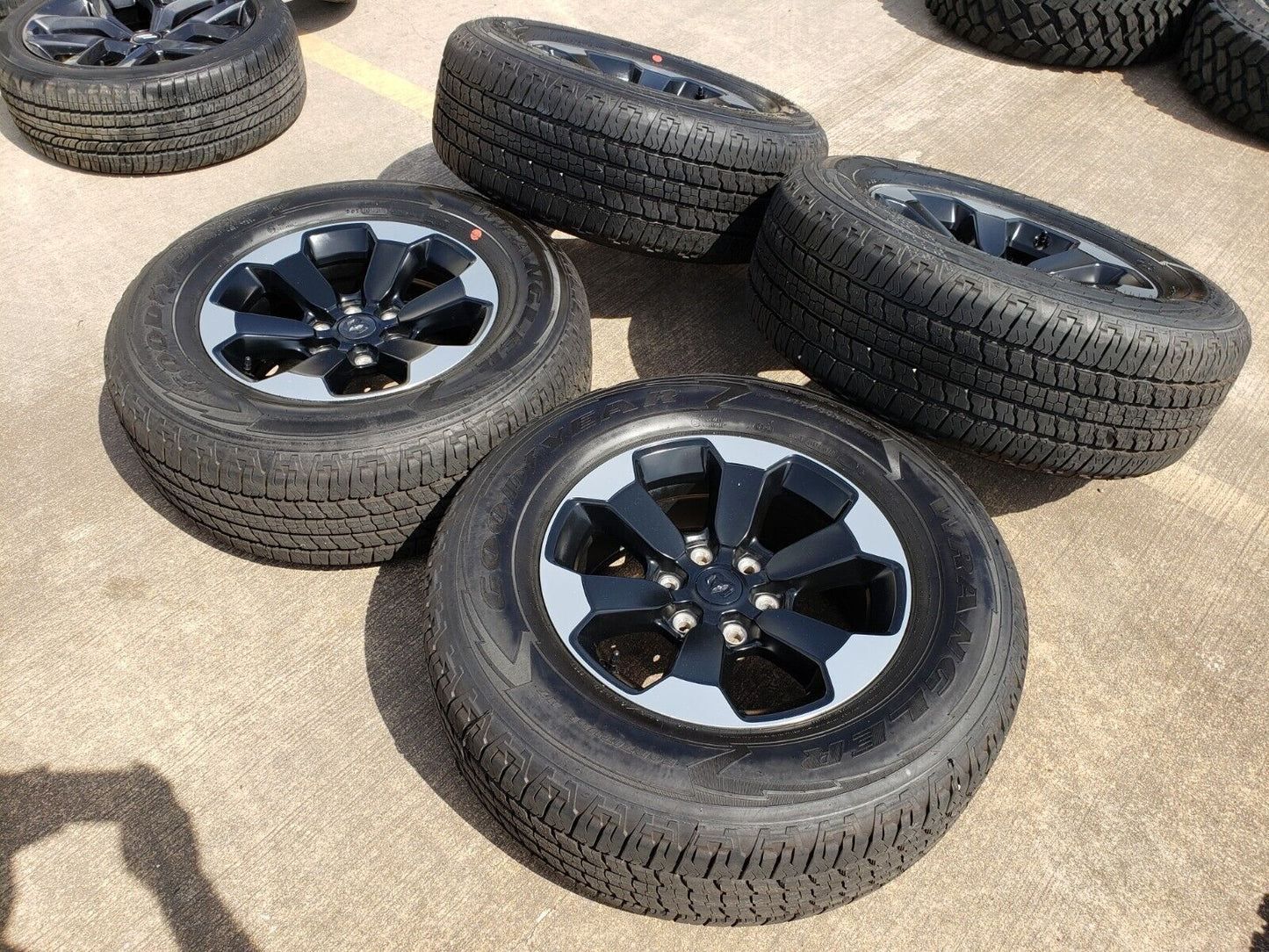 18" Dodge Ram 1500 Rebel Black OEM wheels rims 2671 tires NEW