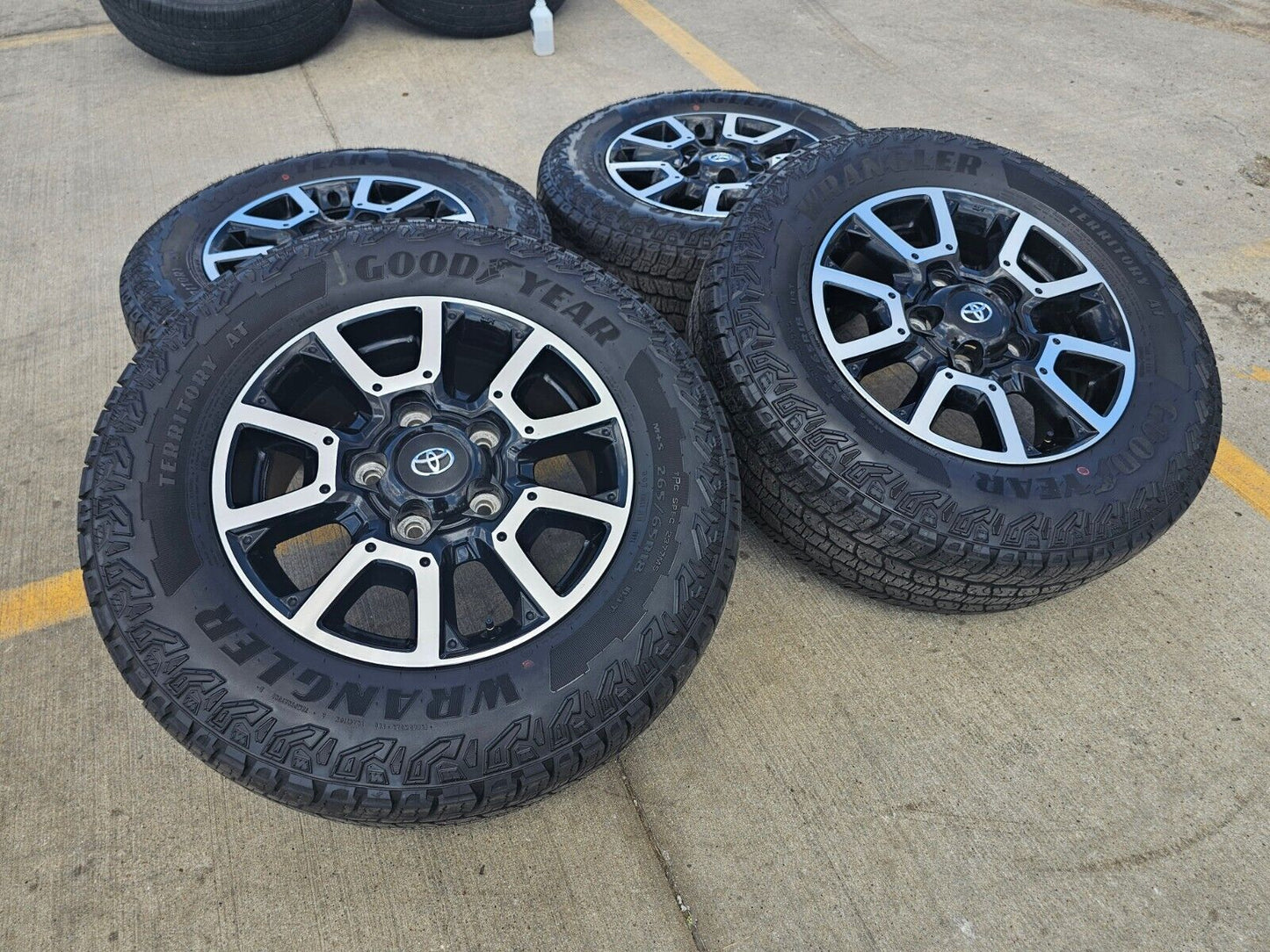 18" Toyota Tundra Sequoia TRD PRO black OEM wheels rims 75157 A/T tires 5x150