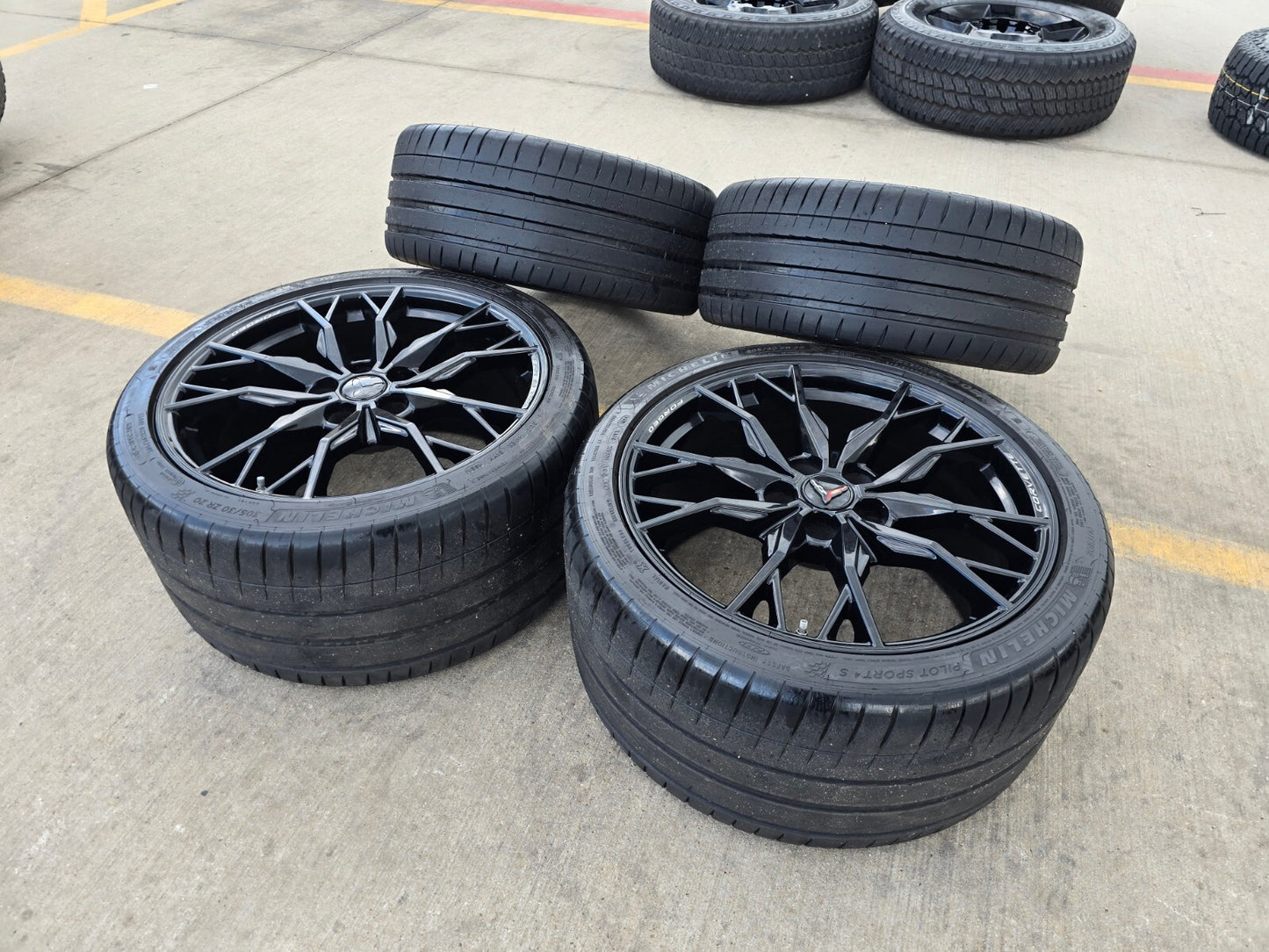 19" + 20" Chevy Corvette Z06 C8 OEM wheels rims 8057 8058 FORGED