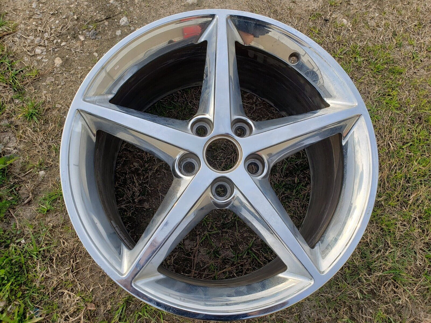 19x10 Chevy Corvette C6 OEM rim wheel 5489 5491 REAR chrome 2011 2012 2013 2014