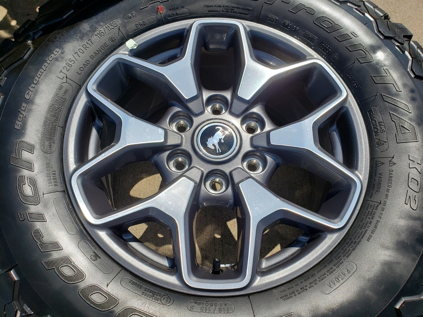17" Ford Bronco wheels rims SASQUATCH Ranger 95229 10387 BFG 2024 2025 2026 NEW