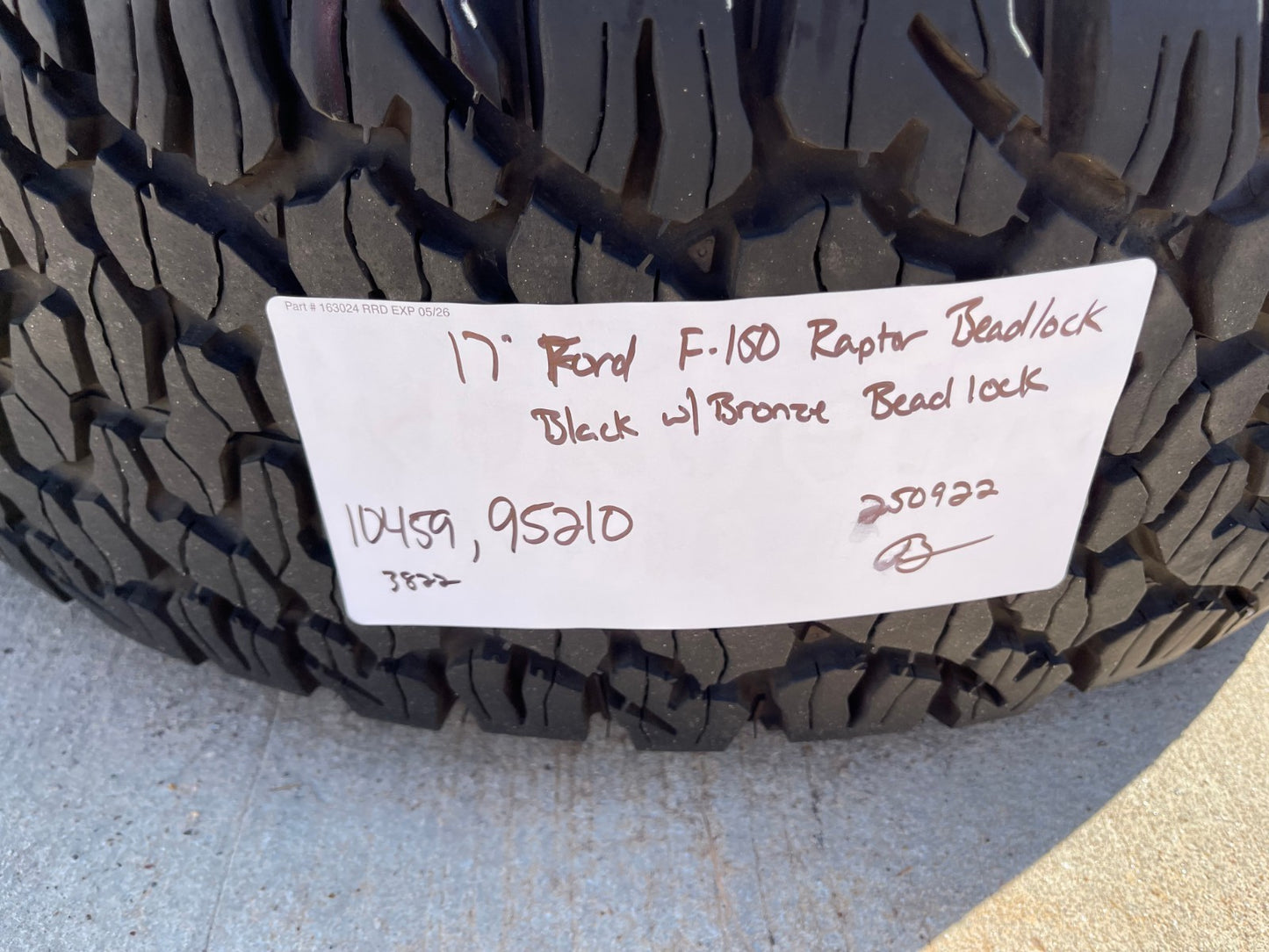 17" Ford F-150 Raptor OEM BEADLOCK rims wheels BRONZE 10459 95210 BFG 37" NEW