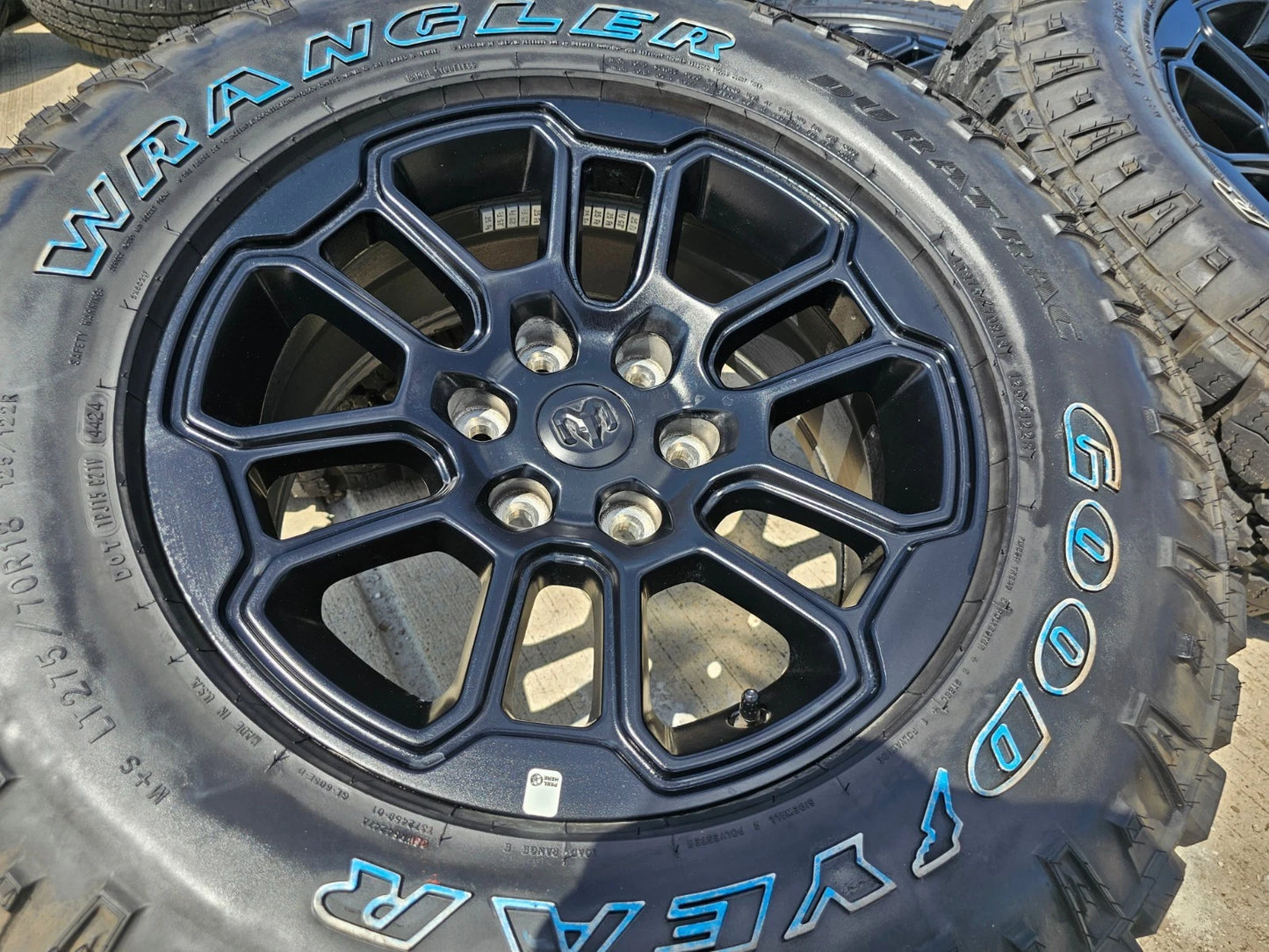 18" Dodge Ram 1500 Rebel Black OEM wheels rims 2023 2024 2025 DURATRAC A/T