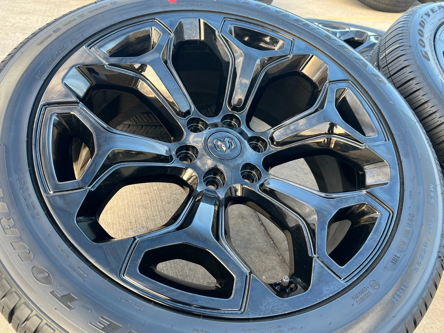 22" Dodge Ram 1500 OEM Laramie rims wheels tires 2685 black NEW