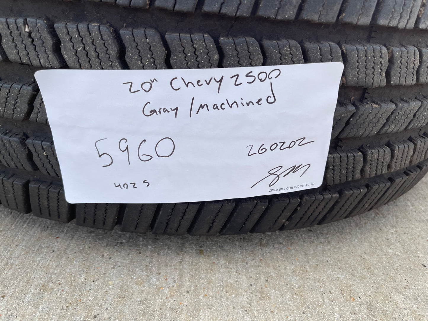 20" Chevy Silverado GMC Sierra AT4 2500 3500 OEM 5960 5947 wheels rims MICHELIN