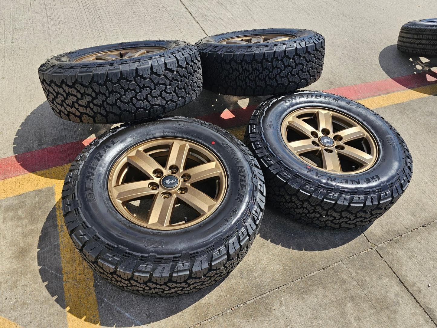 17" Ford F-150 OEM BRONZE Tremor rims wheels tires 10339 A/T 2024 2025 NEW