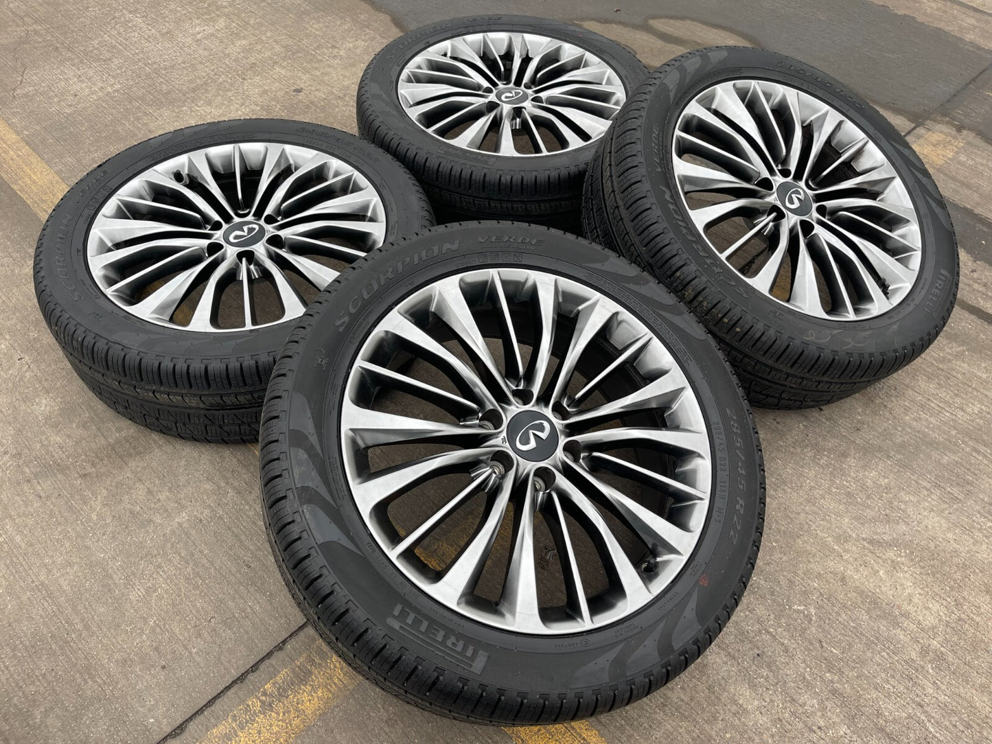 22" Infiniti QX80 QX56 Nissan Titan OEM wheels rims 73807 tires NEW