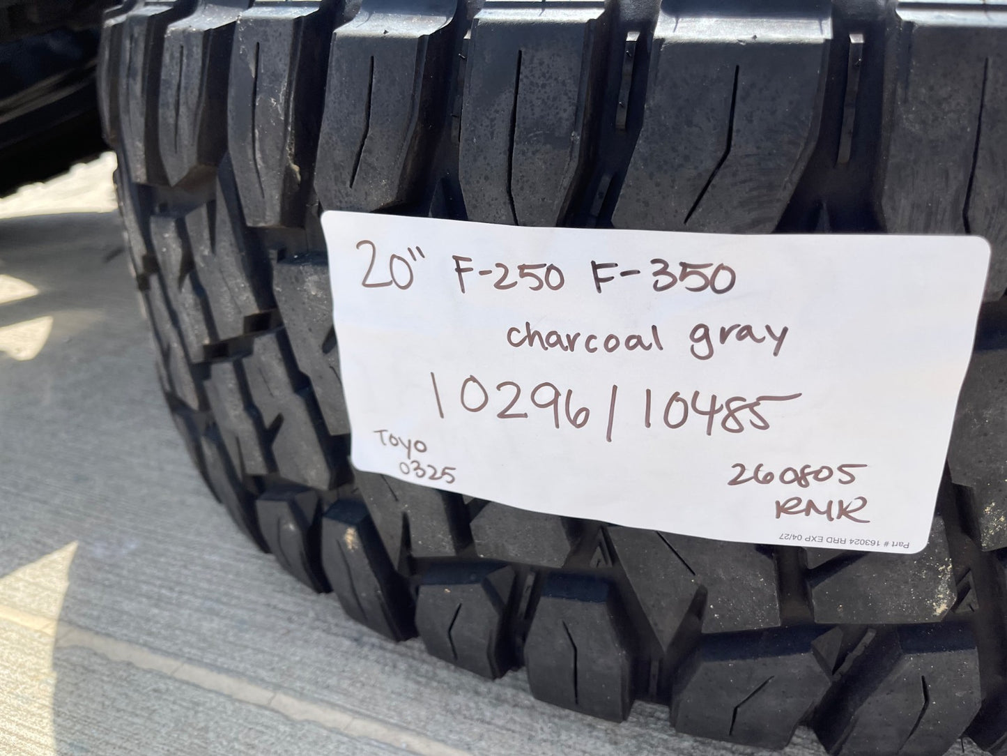 20" Ford F-250 F-350 OEM 10296 10485 Lariat wheels rims SET 2025 2026 TOYO 35"