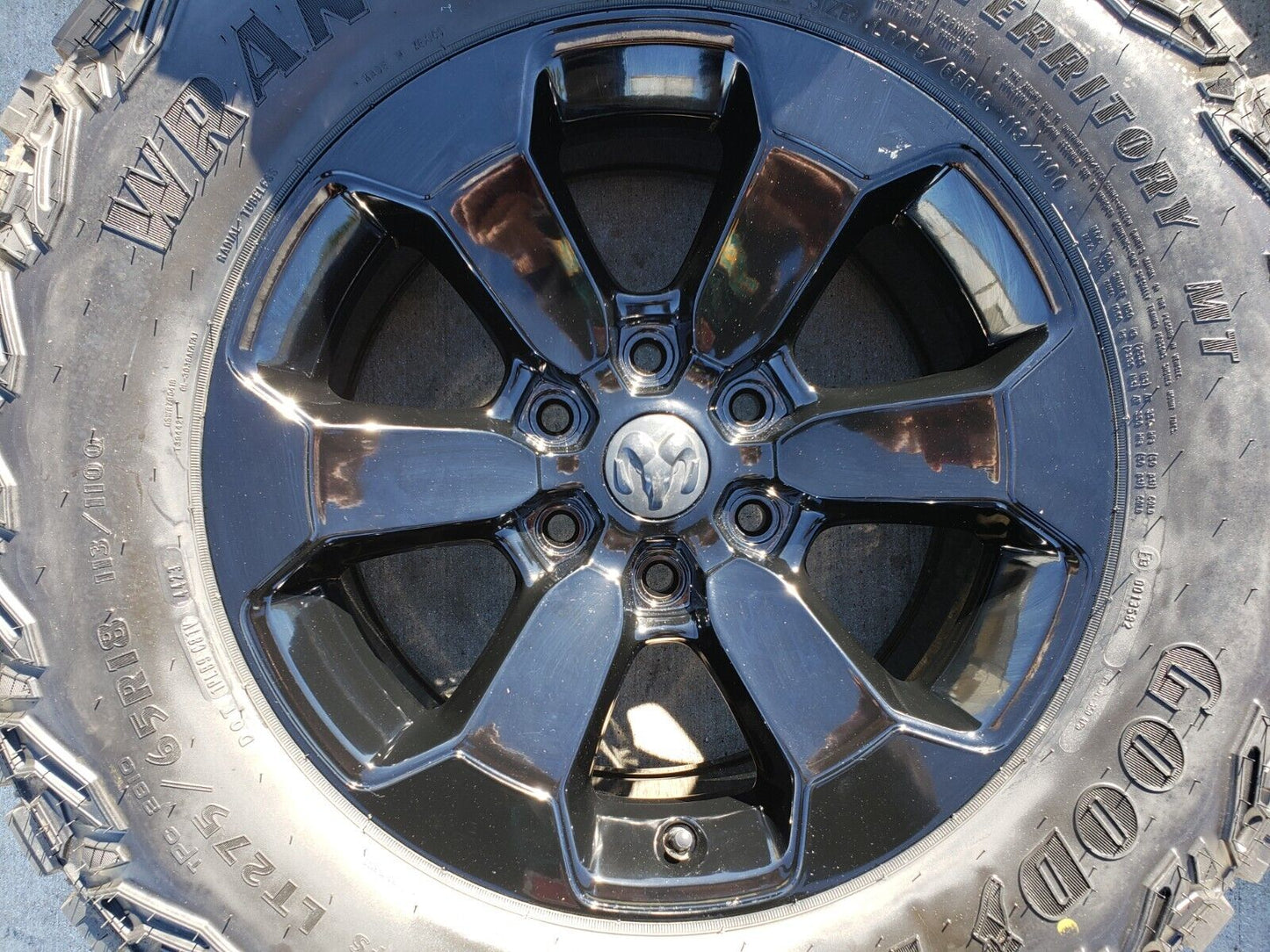 18" Dodge Ram 1500 Rebel Black OEM wheels rims 2671 tires 2023 2024 2025 NEW