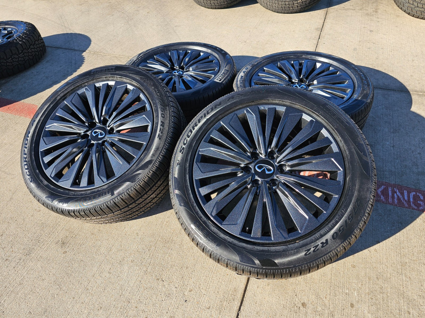 22" Infiniti QX80 QX56 Nissan Titan Armada OEM wheels rims tires 2024 2025 NEW