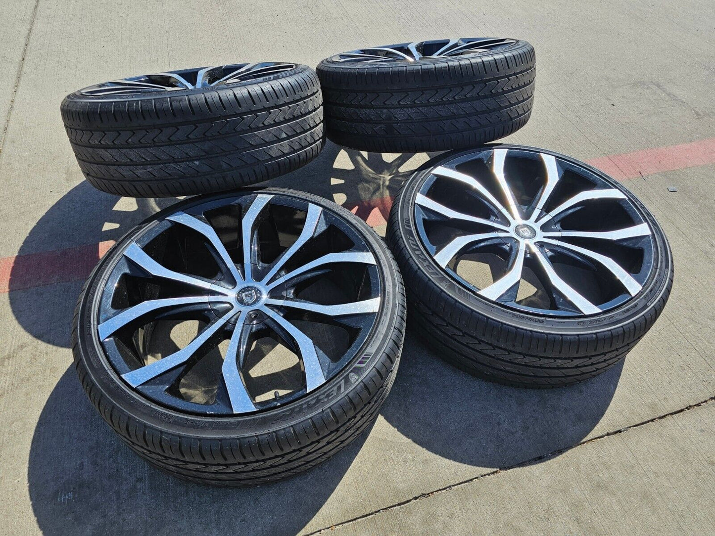 24x10 24" Lexani CVX-4 Dodge Ram 1500 wheels rims tires 5x139 5x5.5