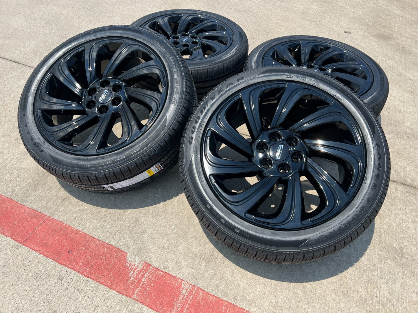 22" Lincoln Navigator OEM rims wheels Black Label tires 10497 2023 2024 2025 NEW