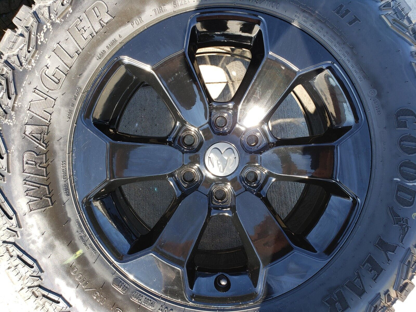 18" Dodge Ram 1500 Rebel Black OEM wheels rims 2671 tires 2023 2024 2025 NEW