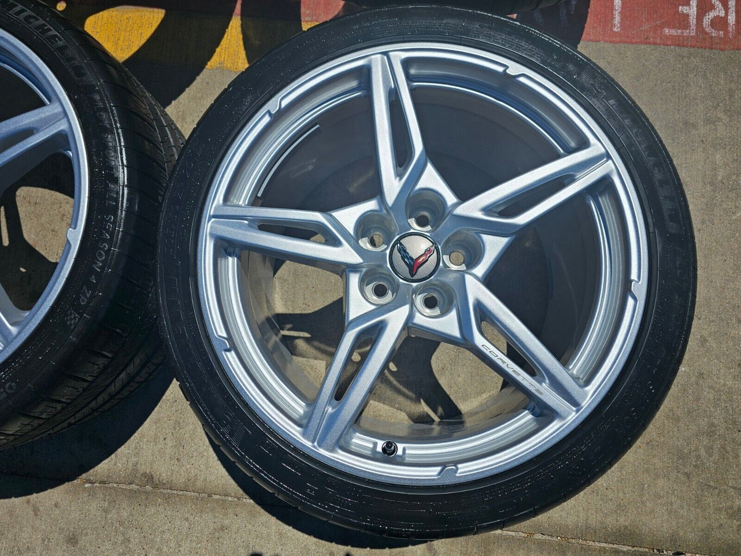 19" + 20" Chevy Corvette C8 OEM wheels rims 14007 14008 tires 2023 2024 2025 NEW