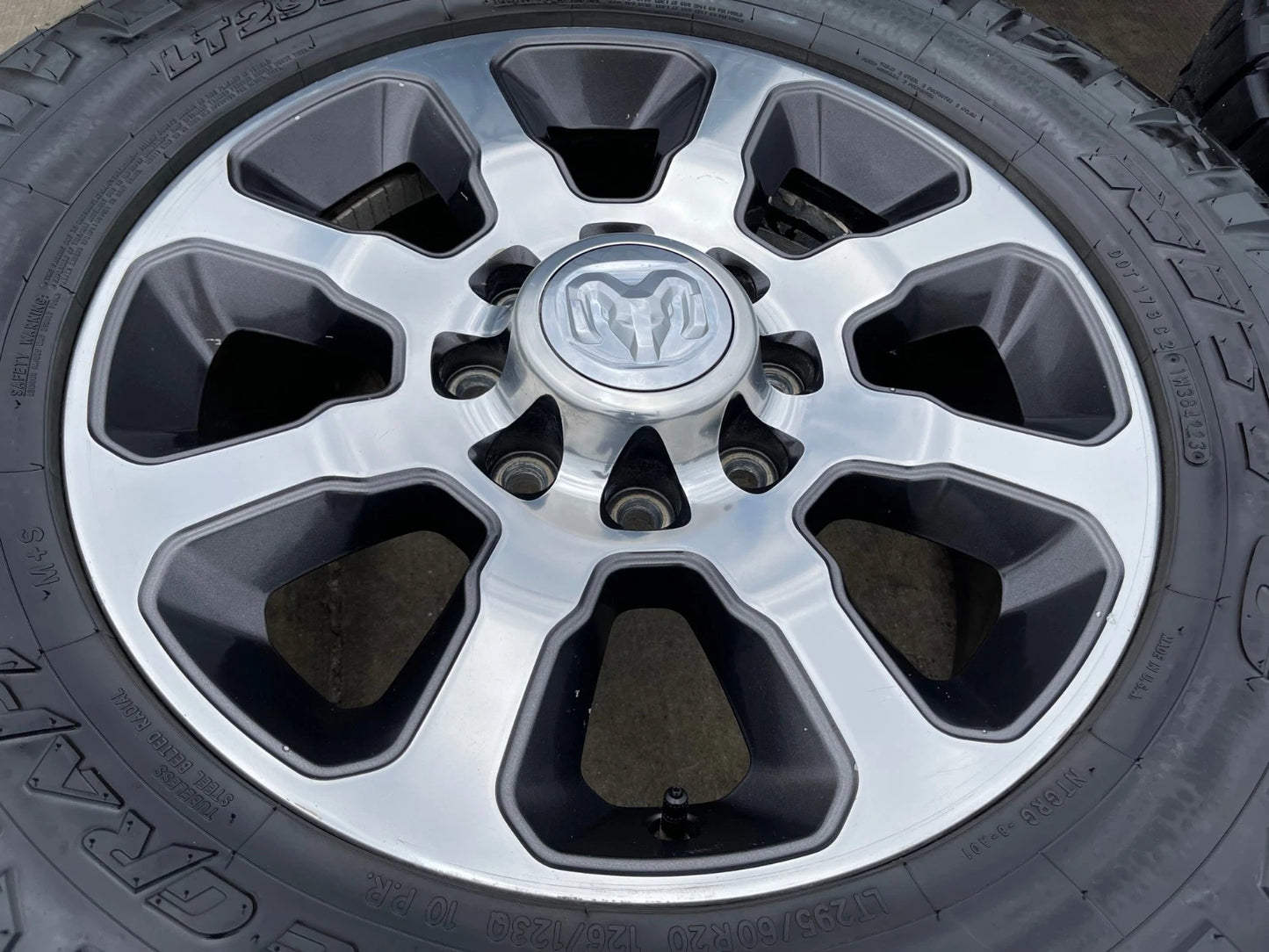 20" Dodge Ram 2500 3500 OEM wheels rims 2698 2699 tires NITTO RIDGE GRAPPLER