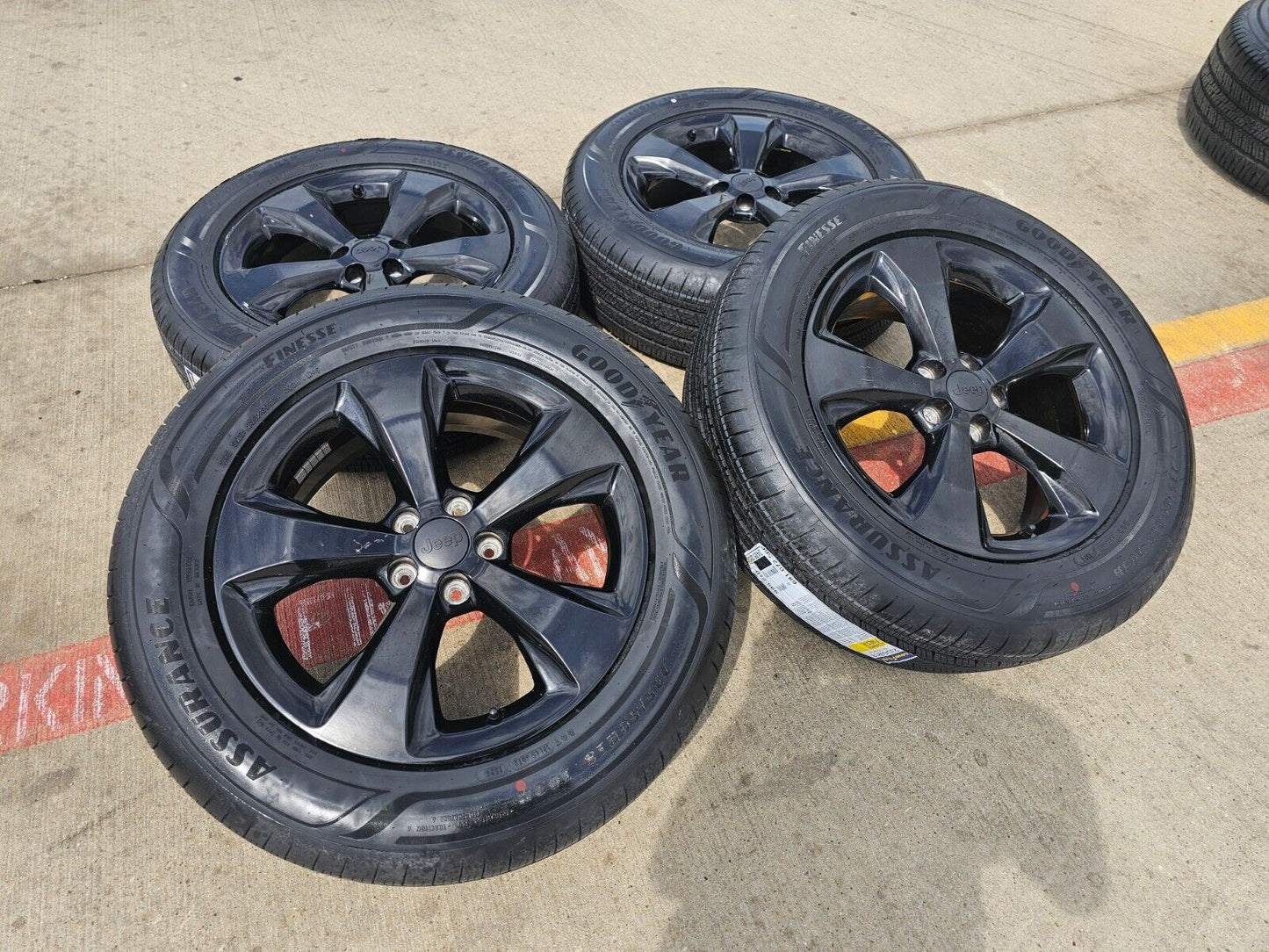 18" Jeep Cherokee Compass 9159 wheels rims OEM Renegade NEW GOODYEAR tires