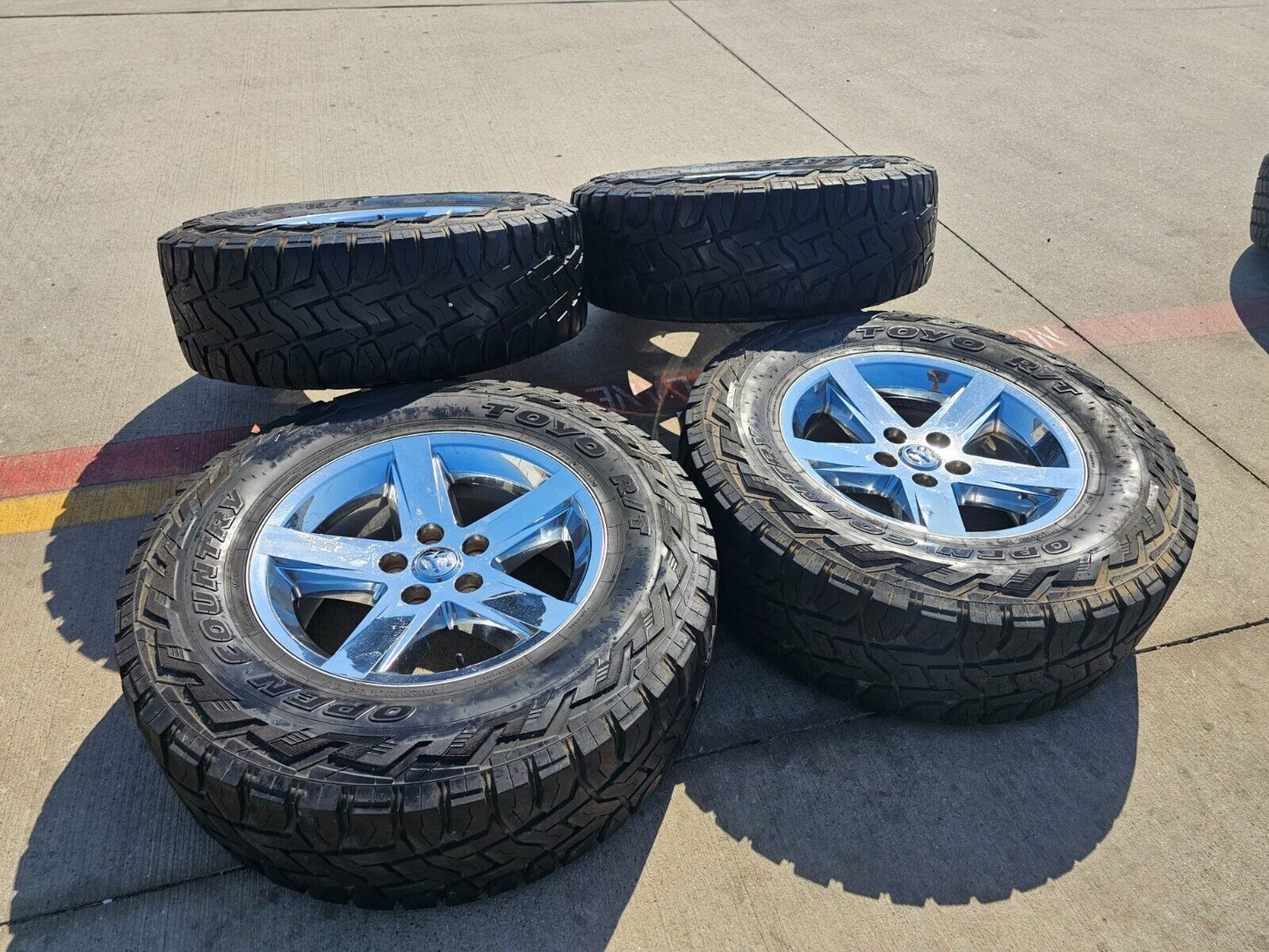 20" Dodge Ram 1500 OEM wheels rims 2364 chrome tires TOYO 37"