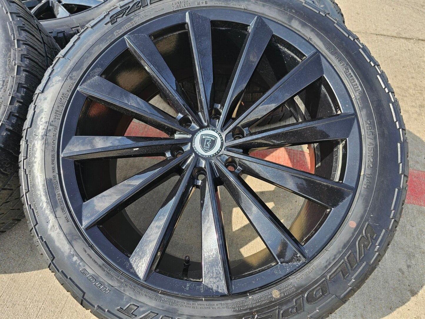 22x9.5 BORGHINI WHEEL B99-M Chevy Silverado RAM 1500 wheels rims 6x139 6x5.5