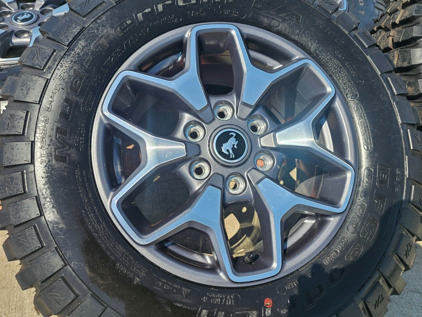 17" Ford Bronco wheels rims SASQUATCH Ranger 95229 10387 2023 2024 2025 NEW BFG