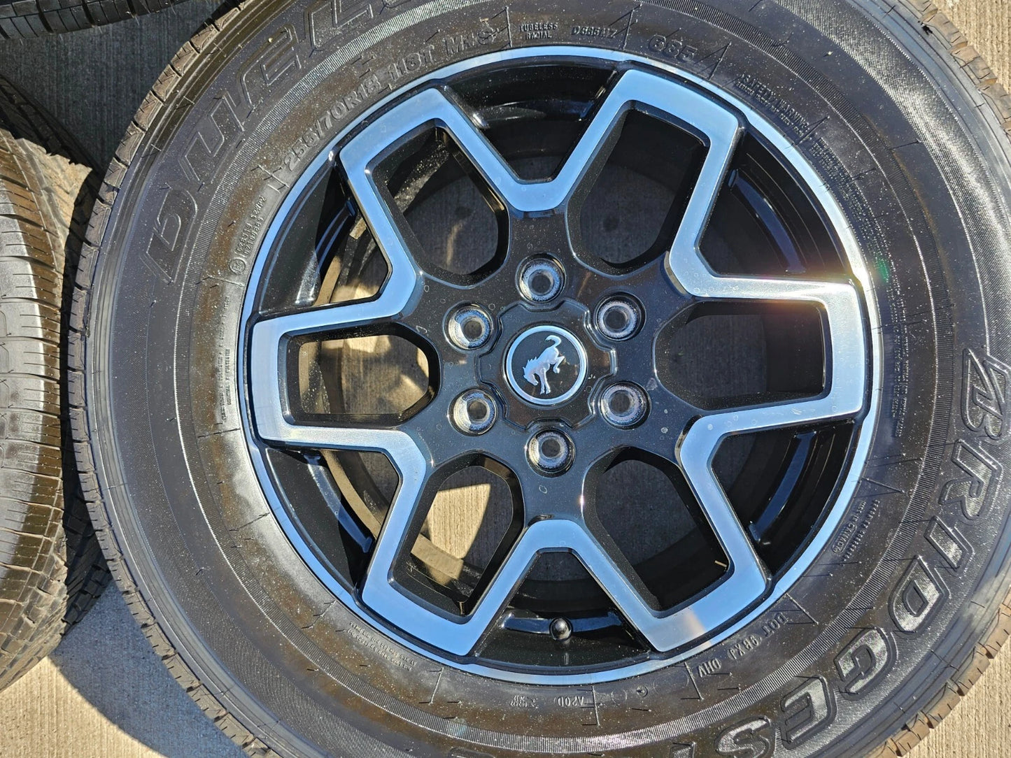 18" Ford Bronco wheels rims tires black 95213 Ranger tires 2023 2024 2025 NEW