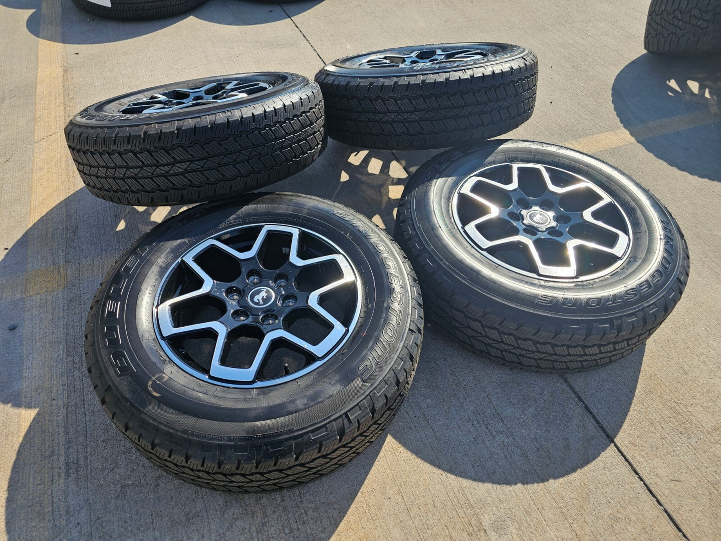 18" Ford Ranger Bronco wheels rims tires black 95213 tires 2023 2024 2025 NEW