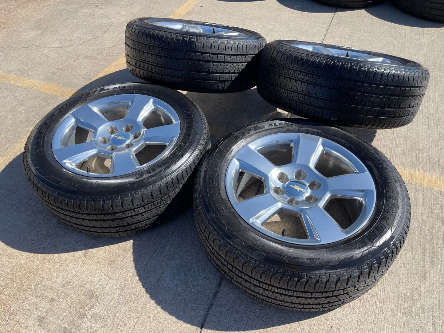 20" Chevy Silverado Tahoe OEM 5652 wheels rims tires BRIDGESTONE