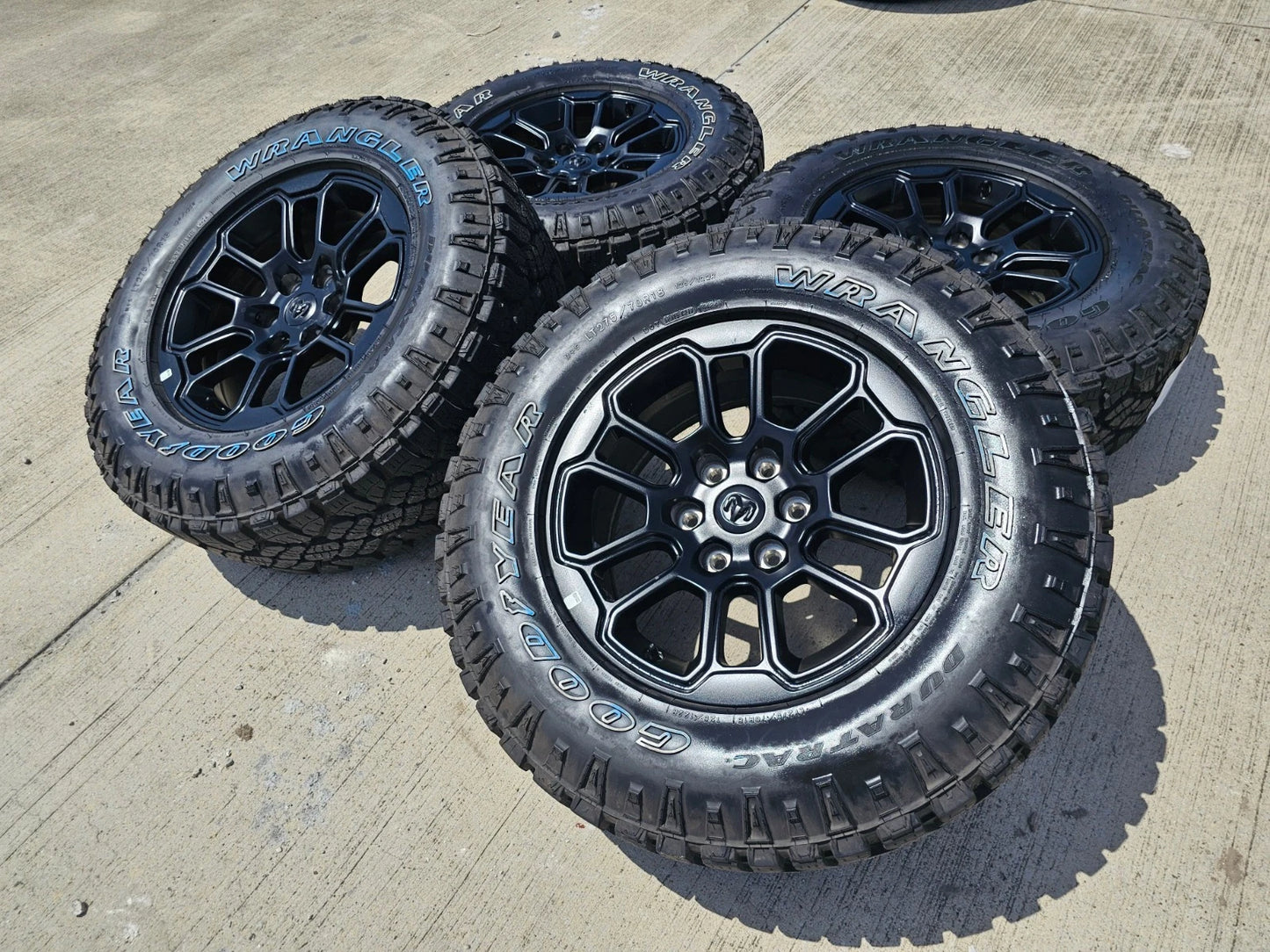 18" Dodge Ram 1500 Rebel Black OEM wheels rims 2023 2024 2025 DURATRAC A/T