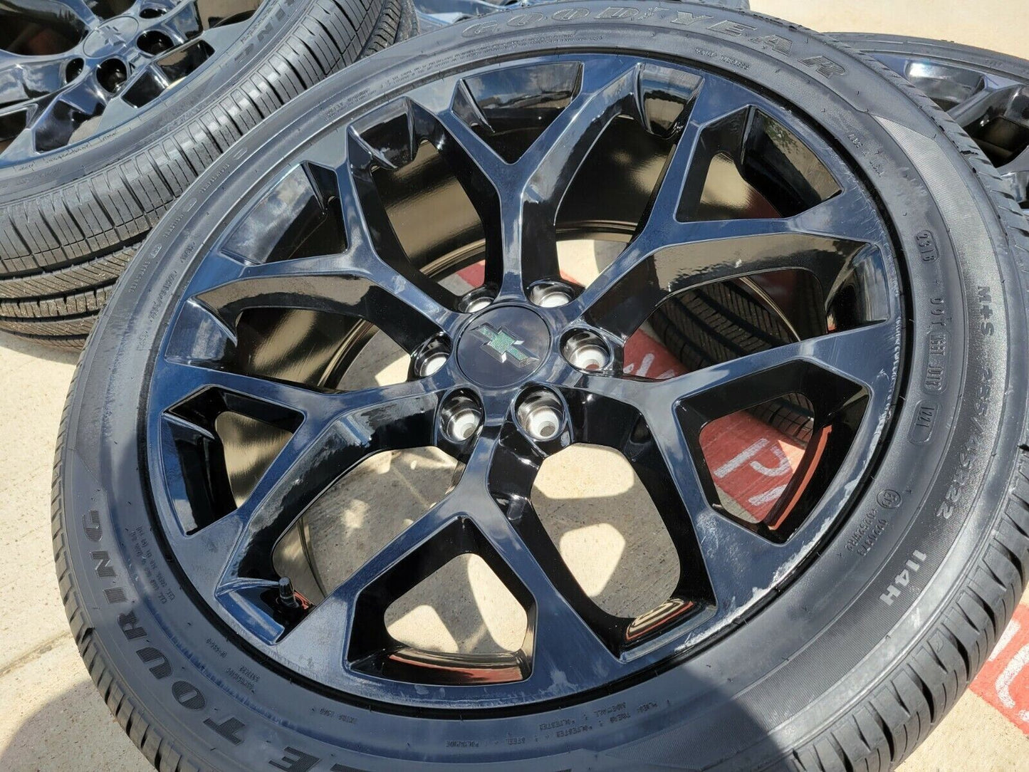 22" GMC Sierra Yukon Chevy Silverado OEM replica black wheels rims 5904 5668 NEW