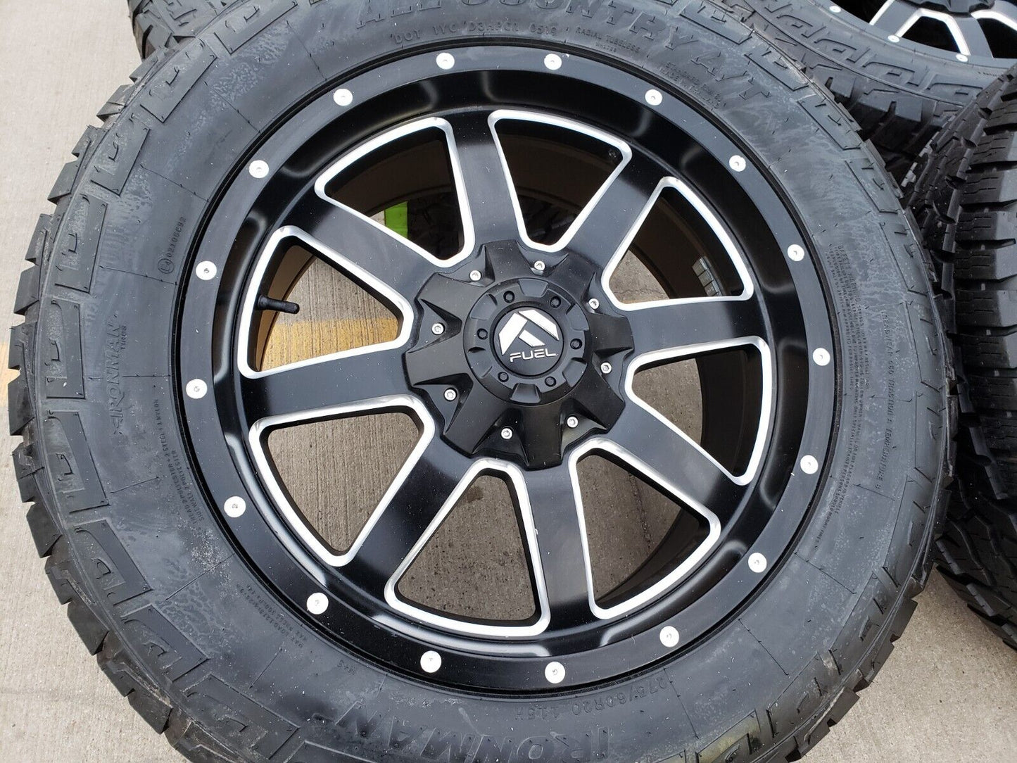 20x9 Fuel Jeep Maverick Wrangler Gladitor wheels rims 33" tires 5x127 5x112