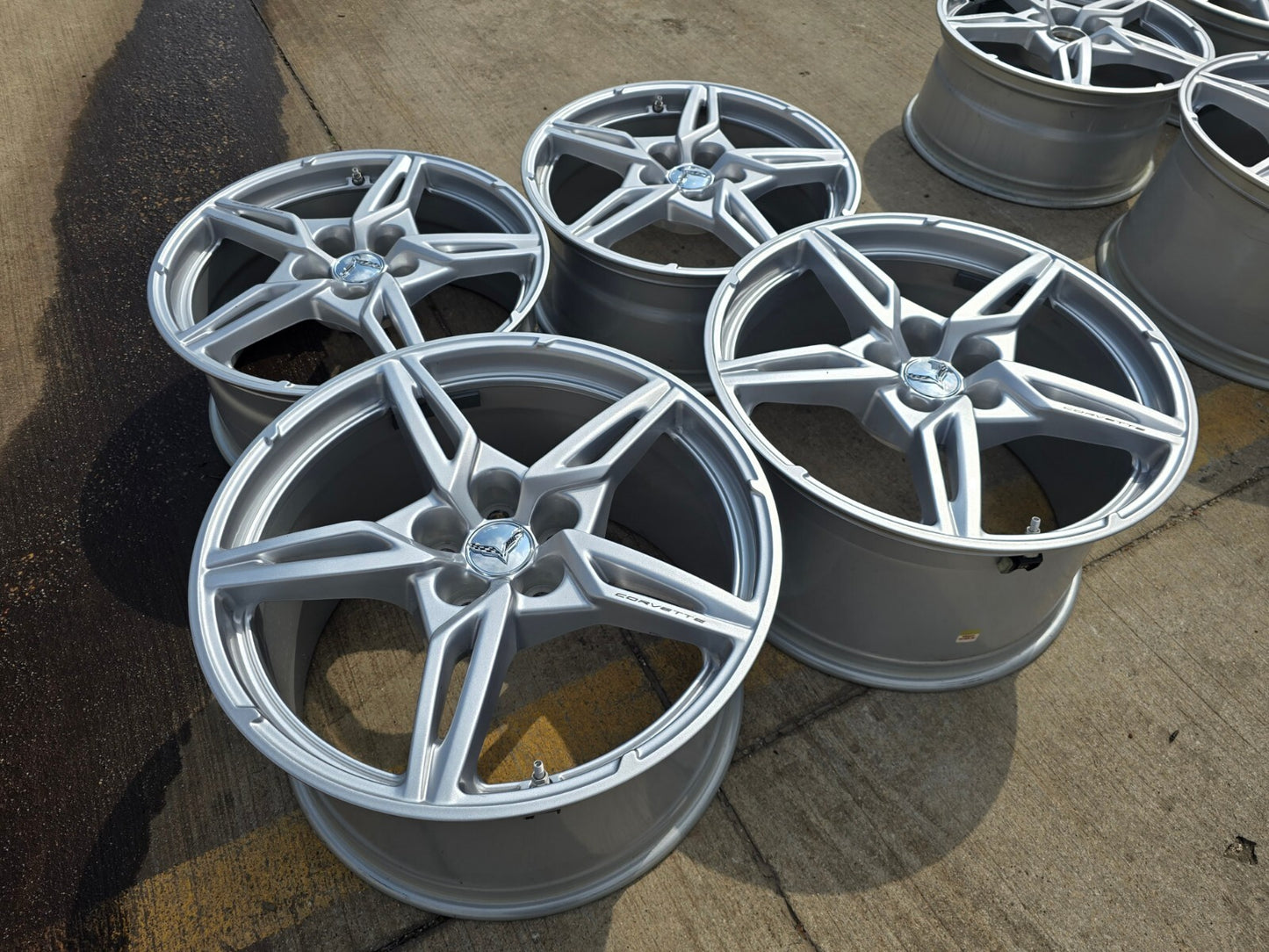 19" + 20" Chevy Corvette C8 OEM wheels rims 14007 14008 2022 2023 2024 2025 NEW