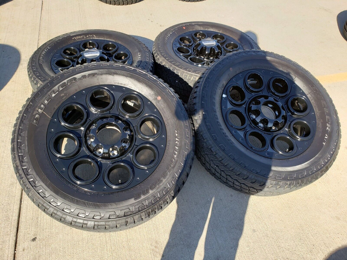 20" Ford F-250 F-350 OEM black TREMOR wheels rims 10299 tires BRIDGESTONE