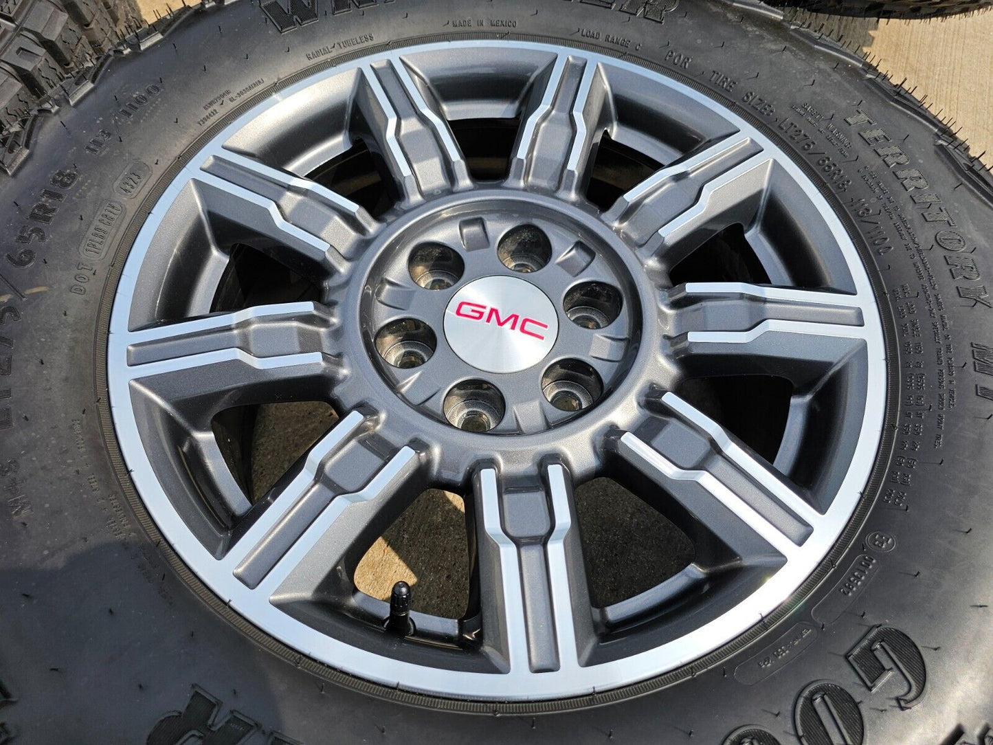 18" GMC Sierra AT4X Chevy Silverado OEM wheels rims A/T tires 2023 2024 NEW