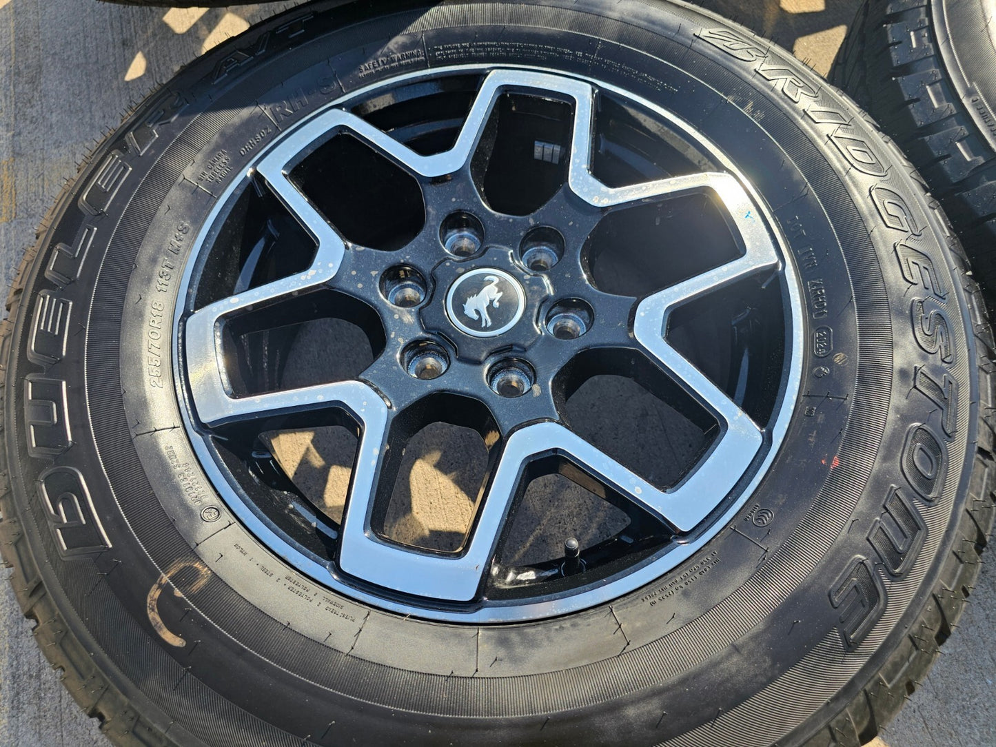 18" Ford Ranger Bronco wheels rims tires black 95213 tires 2023 2024 2025 NEW