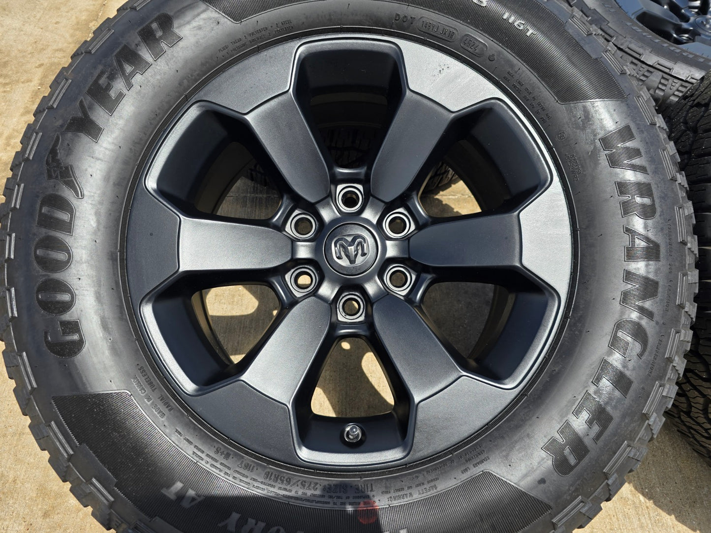 18" Dodge Ram 1500 Rebel Black OEM wheels rims 2671 tires 2023 2024 2025 NEW