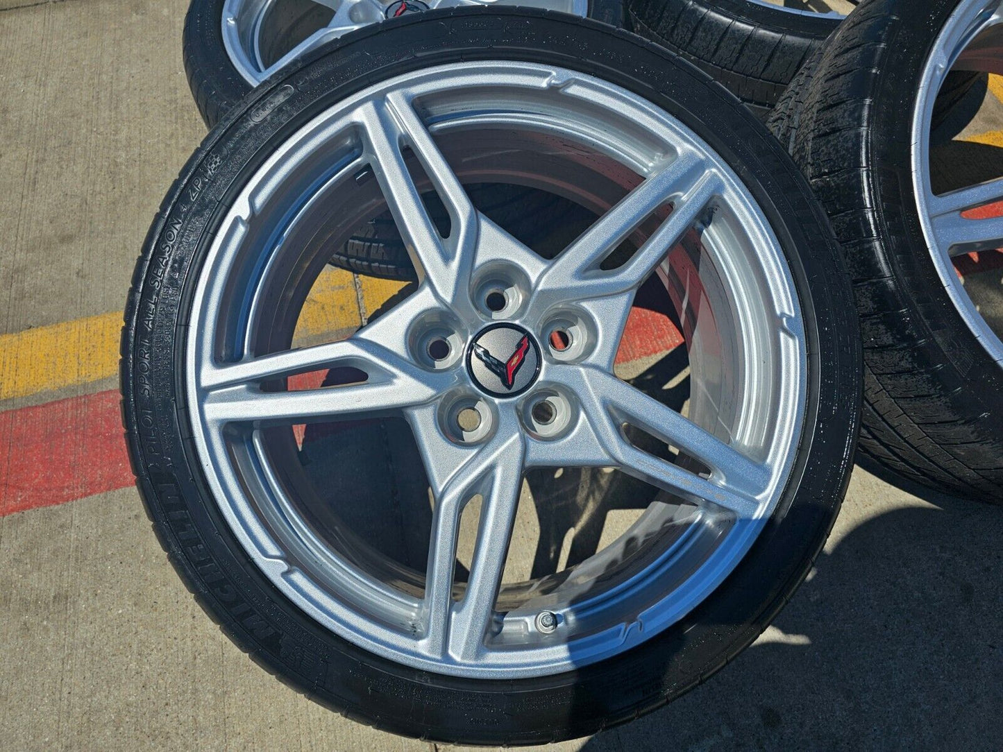 19" + 20" Chevy Corvette C8 OEM wheels rims 14007 14008 tires 2022 2023 2024 NEW