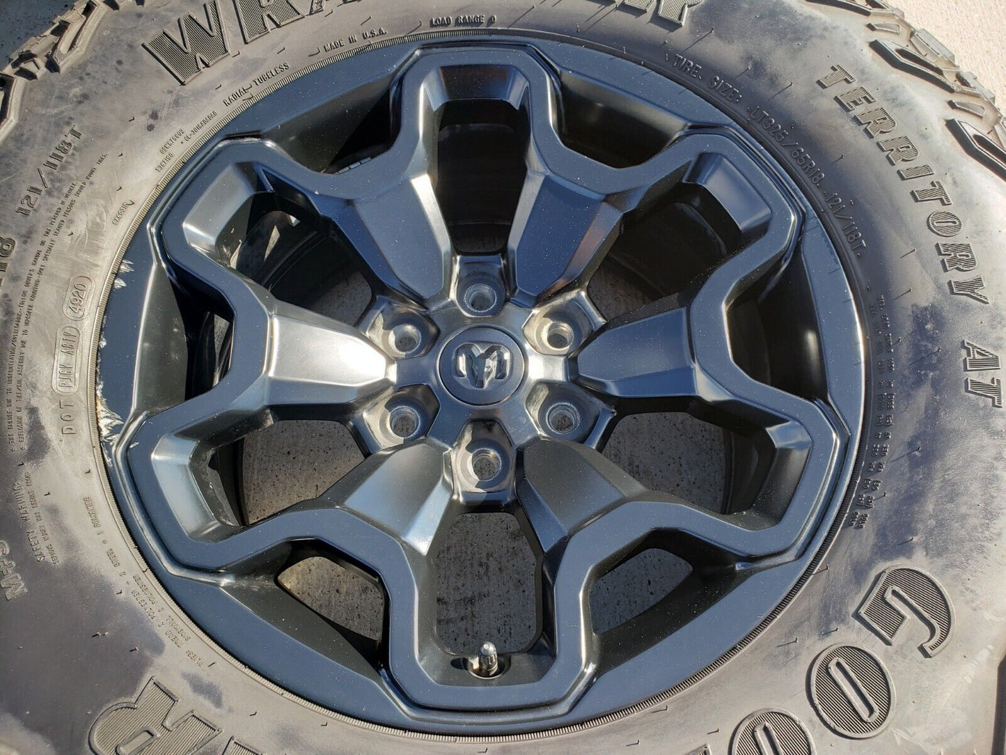 18" Dodge Ram 1500 TRX Black OEM 66002 wheels rims 35" tires 2021 2022 2023 2024