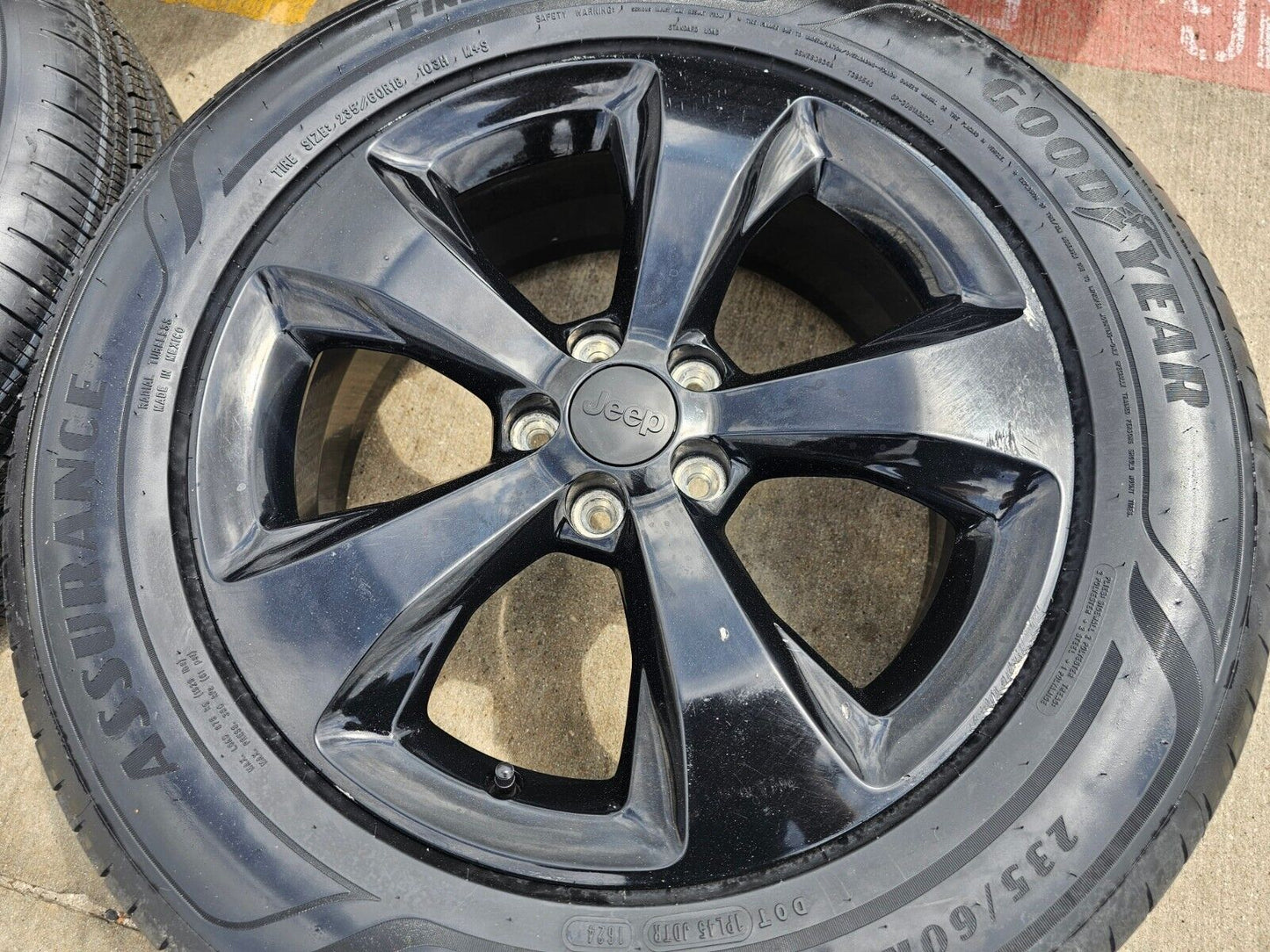 18" Jeep Cherokee Compass 9159 wheels rims OEM Renegade NEW GOODYEAR tires