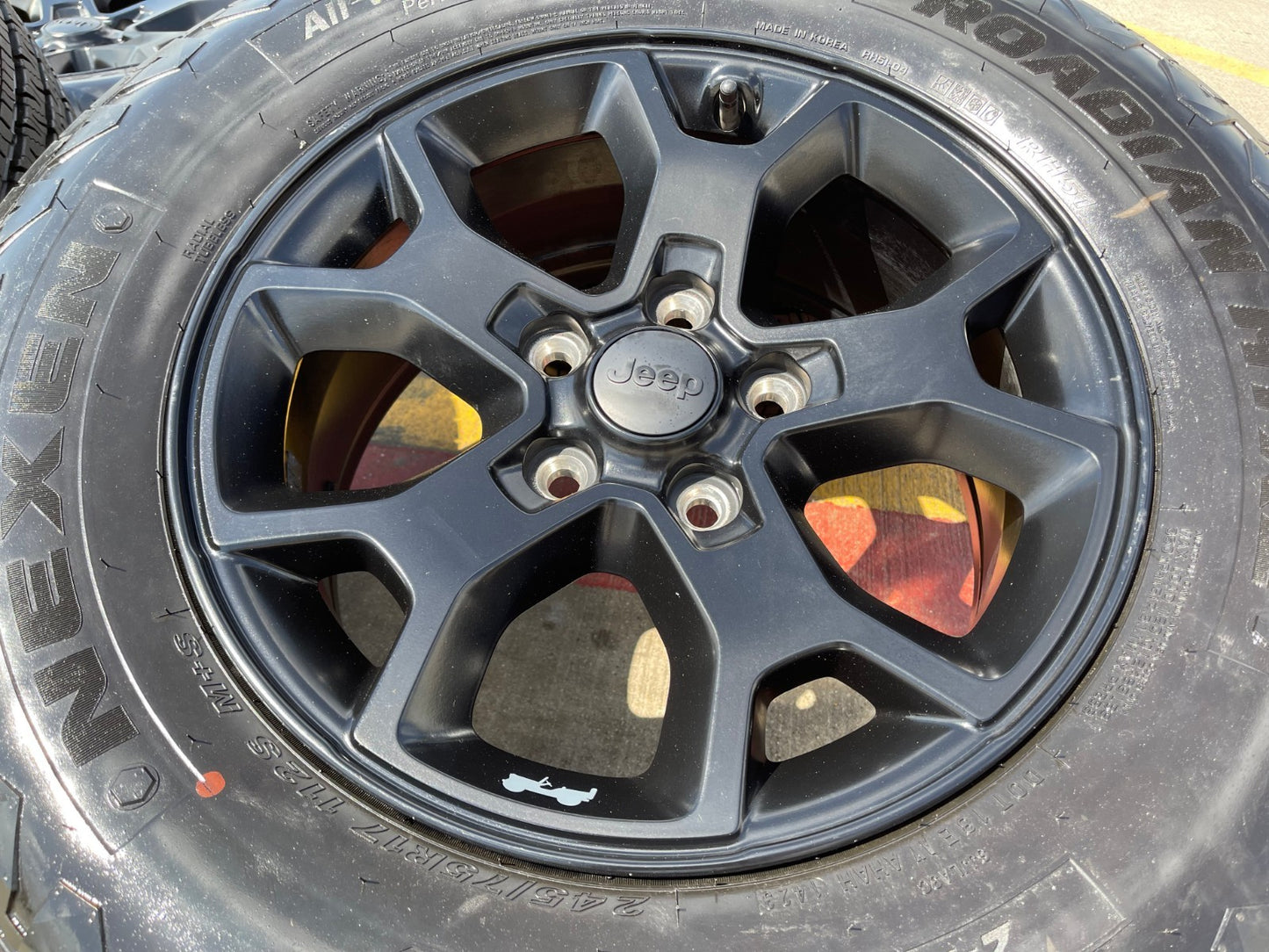 (4) 17" Jeep Wrangler Rubicon OEM 9218 wheels rims black Gladiator NEXEN NEW