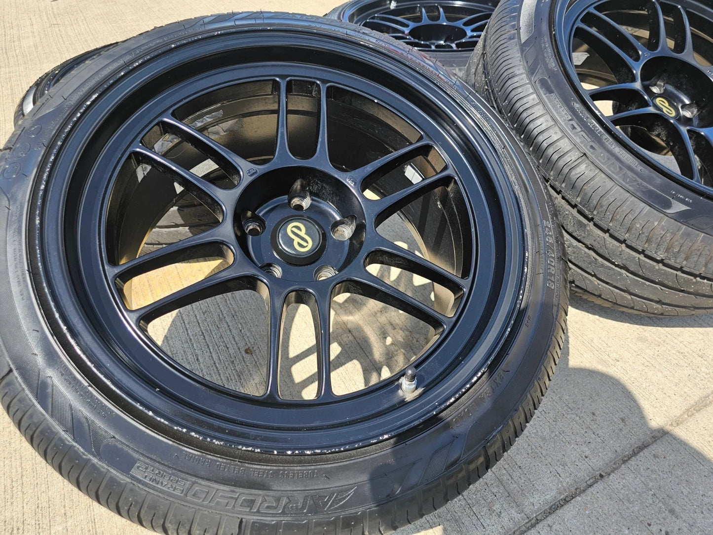 18x9.5 18" Enkei 3798956538BK RPF1 5x114.3 5x4.5 +15 Black Camry IS300 Mustang