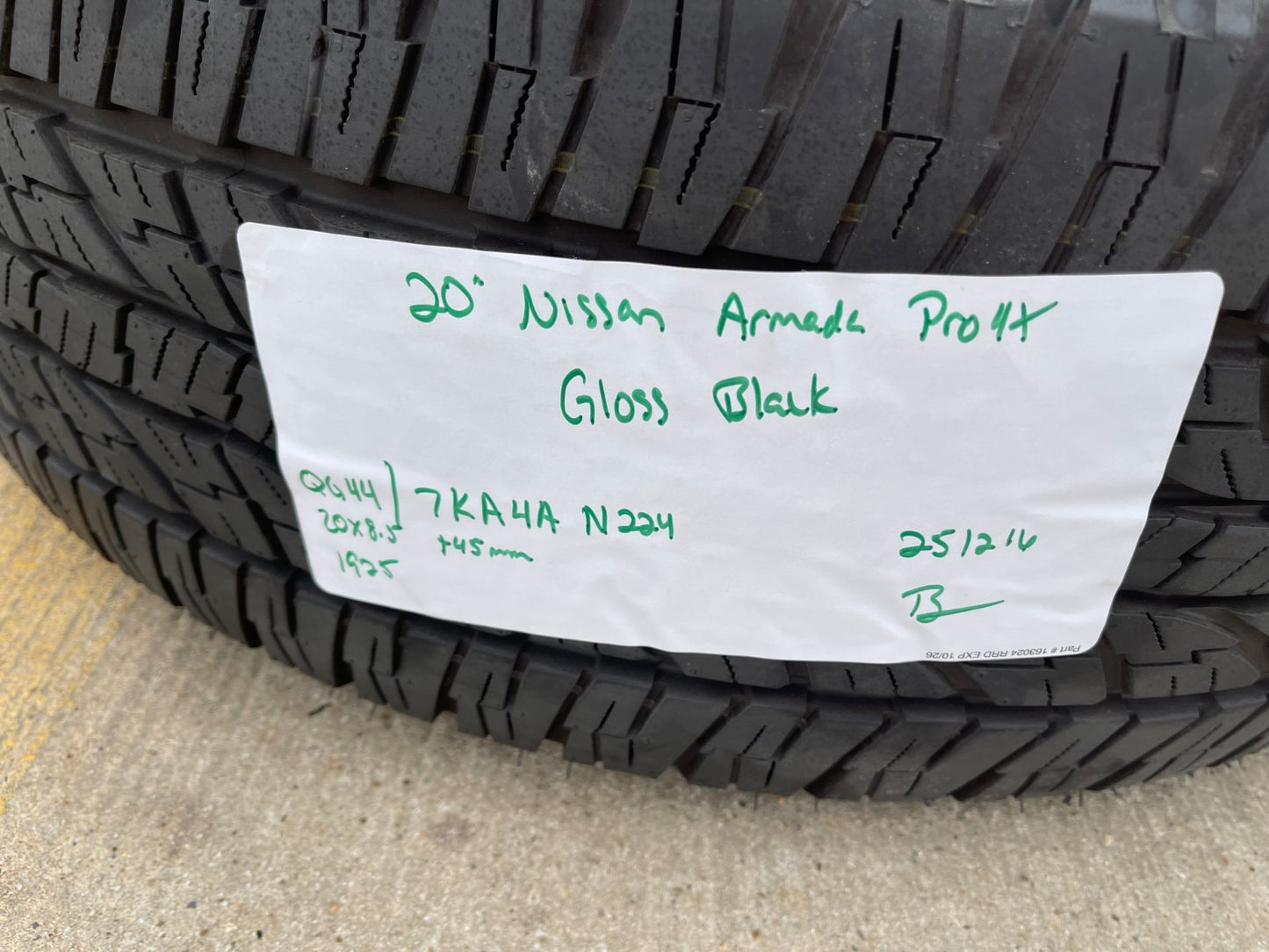 20" Nissan Titan PRO-4X Armada OEM wheels rims tires 2024 2025 2026 NEW