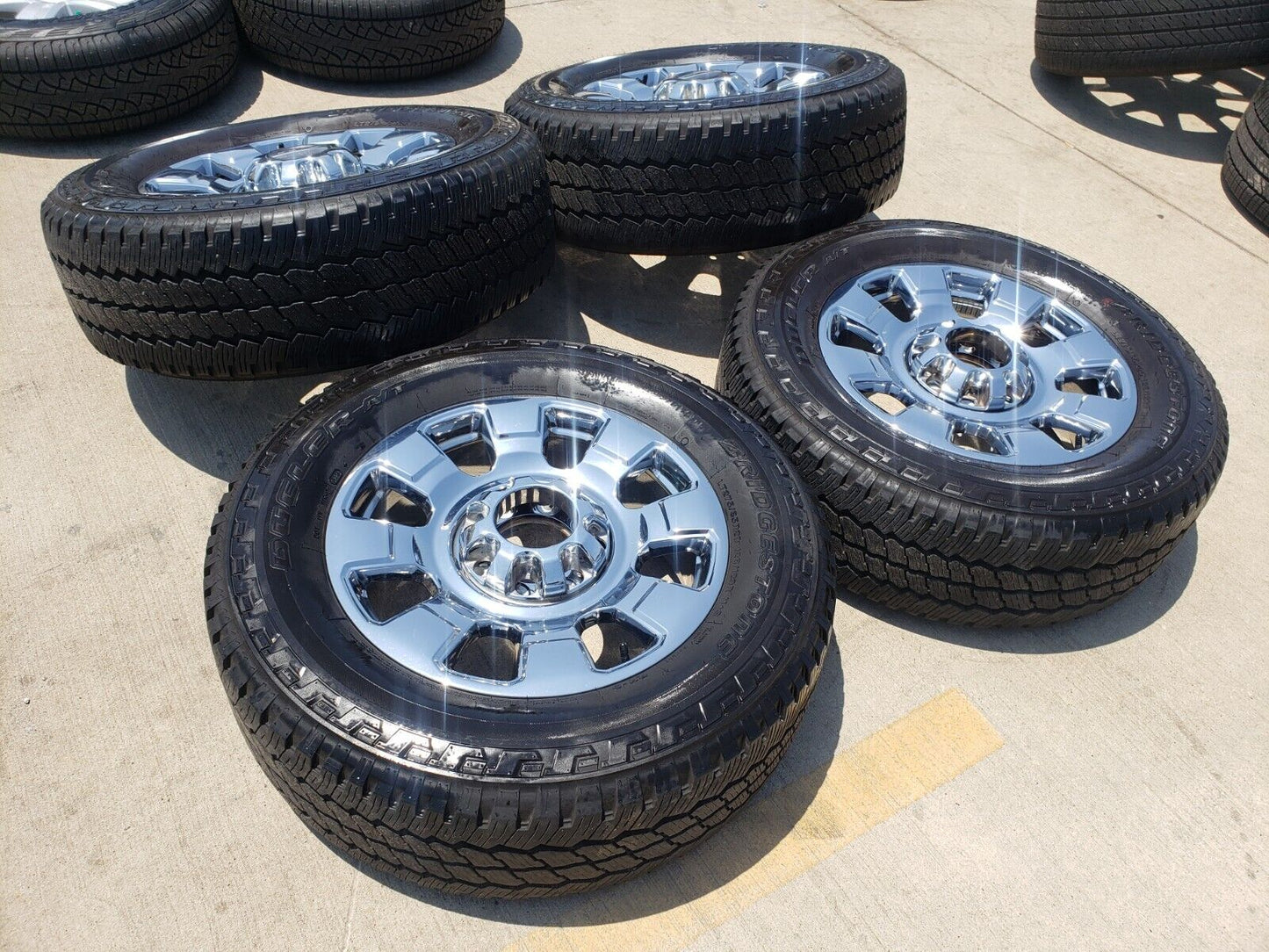 20" Ford F-250 F-350 OEM chrome Lariat wheels rims 10295 tires 2023 2024 2025