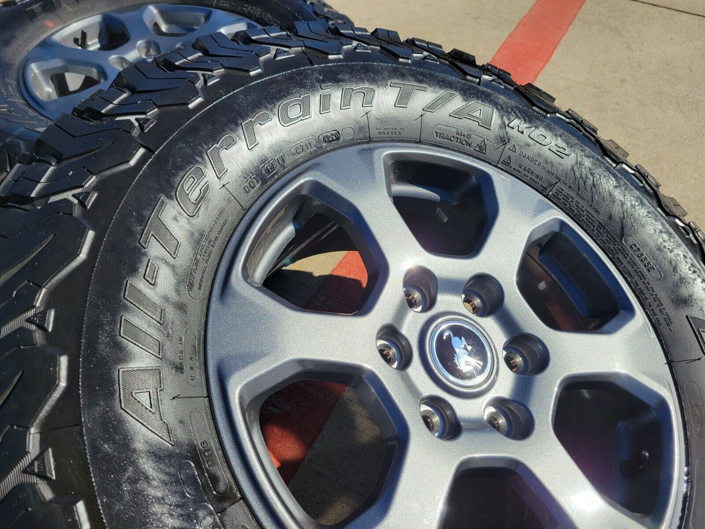 17" Ford Bronco Big Bend wheels rims tires BFG A/T NEW 10384 2022 2023 2024 NEW