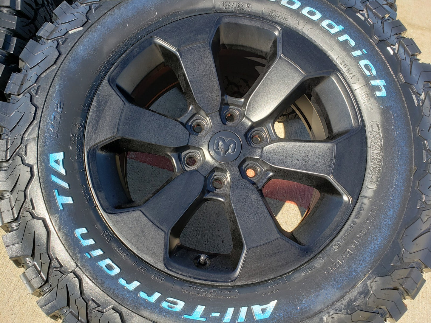 18" Dodge Ram 1500 Rebel Black OEM 2671 wheels rims NEW 33" BFG