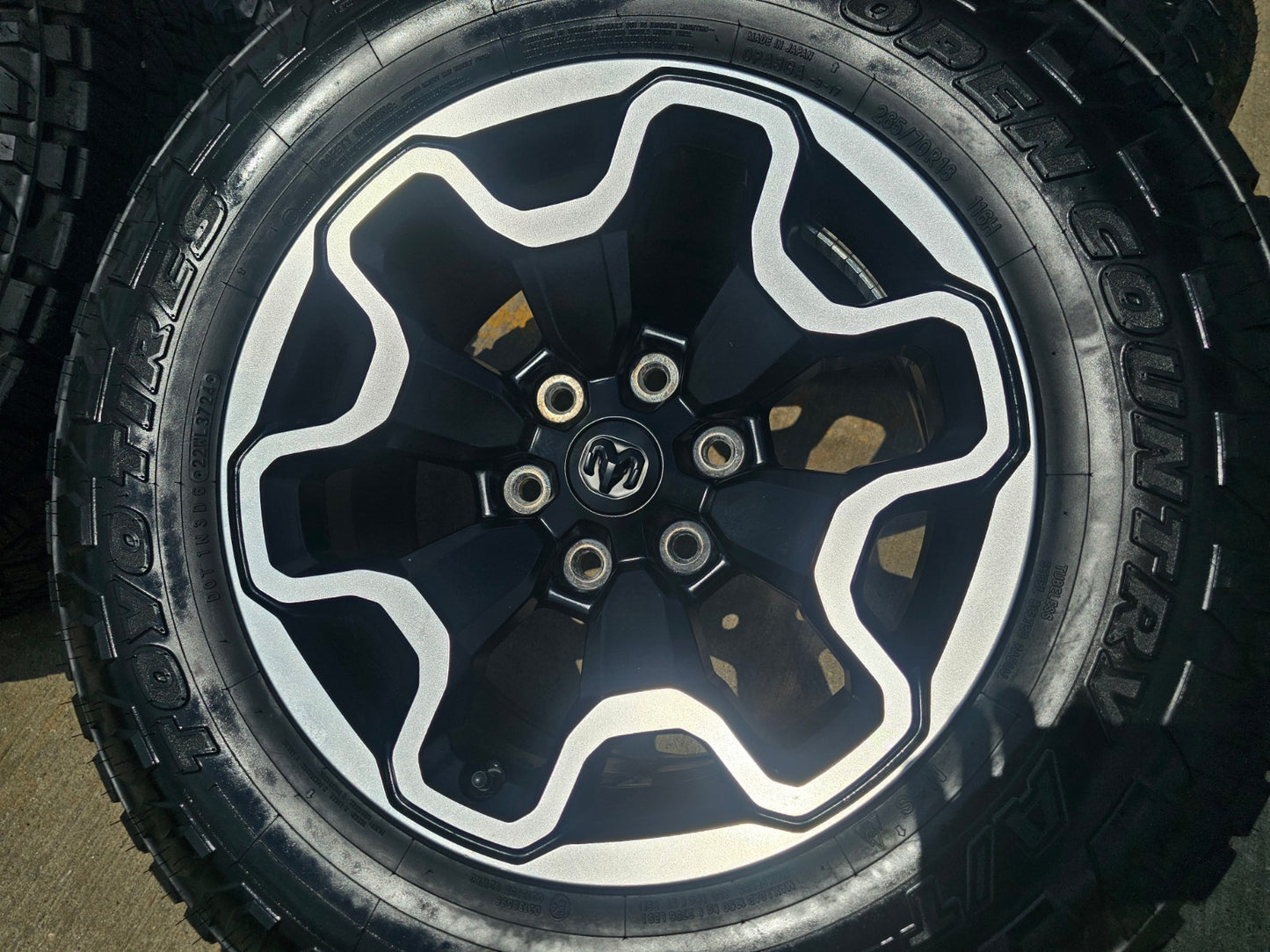 18" Dodge Ram 1500 TRX Black OEM 66002 wheels rims tires TOYO