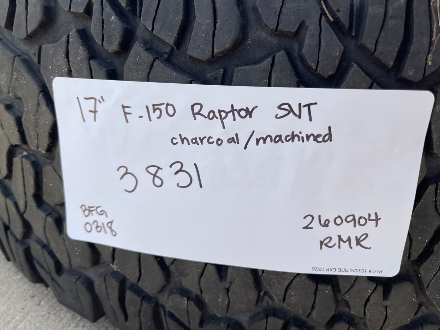 17" Ford F-150 Raptor OEM BEADLOCK 3831 rims wheels SET BFG KO2 A/T