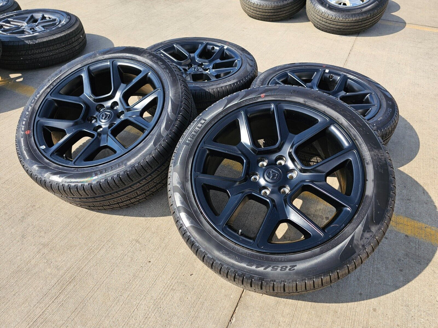 22" Dodge Ram 1500 OEM LIMITED Laramie wheels rims black 2725 2684 2024 2025 NEW