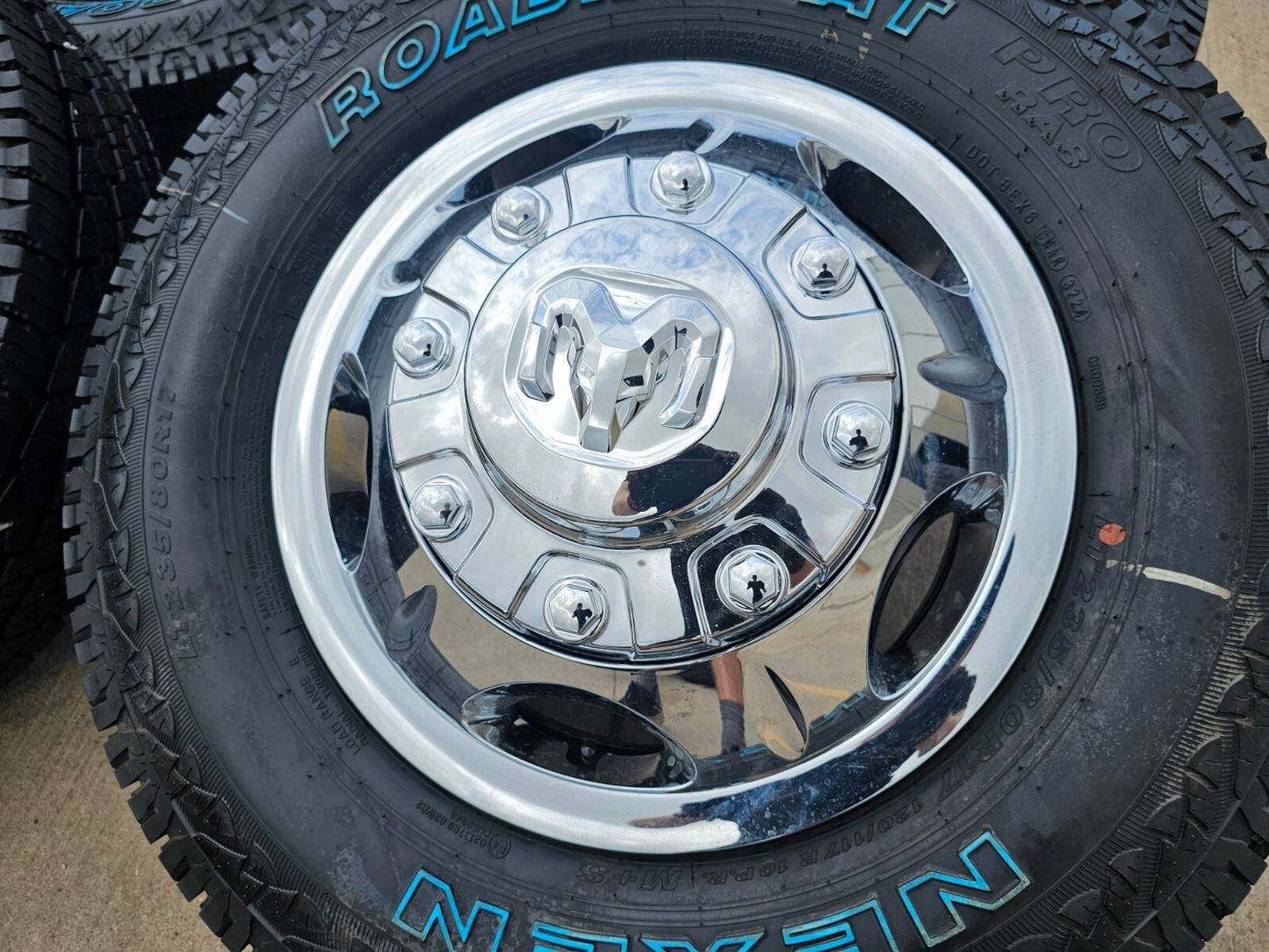 17" Dodge Ram 3500 Dually 8x200 wheels rims 2703 2704 OEM 2024 2025 NEW A/T